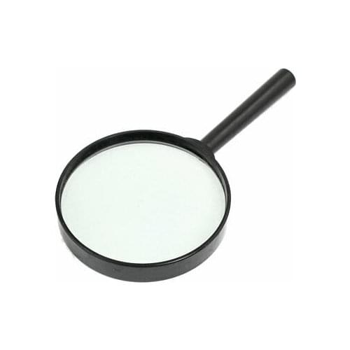 Handheld Black Plastic Frame 90mm Lens 4X Multiple Magnifier Magnifying