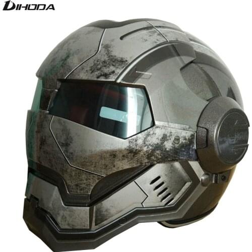 Masei Mens womens War Machine Gray IRONMAN Iron Man helmet motorcycle helmet half helmet open face helmet ABS casque motocross
