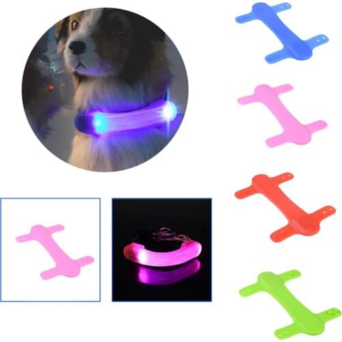 Adjustable LED Pet Dog Collar Night Safety Flashing Glow In The Dark Dog Leash Dogs Luminous Fluorescent Pet Collars Accessories