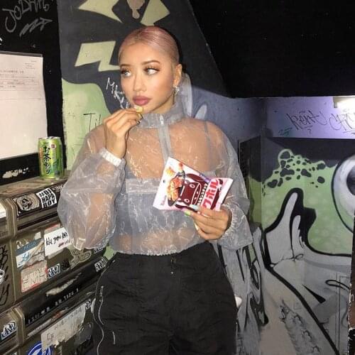 European And American Style Retro Half Zipper Small Loose Gauze Texture Hooded Sunscreen Sweater Coat