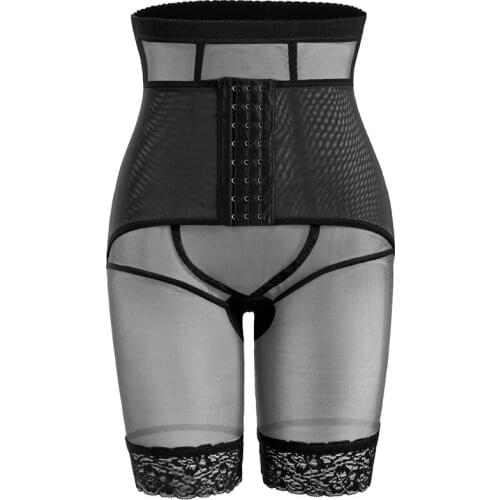 Women Tummy Control Panties with Hook High Waist Slimming Body Shaper Lace Up New Design Shapewear Fajas Underwear Lingerie