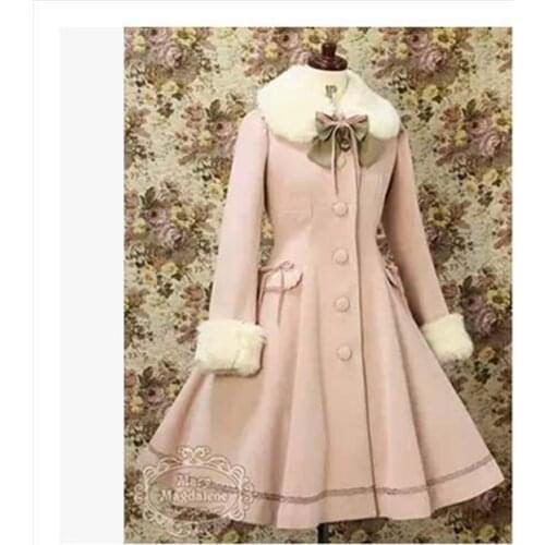 Classical Ladies Winter Vintage Lolita Cosplay Coat Costume 3 Colors Halloween Suit For Women Outfit New