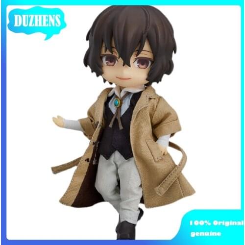 100% Original genuine Stray Dogs dazai osamu DOLL Q version figma PVC Action Figure Anime Figure Model Toys Figure Doll Gift