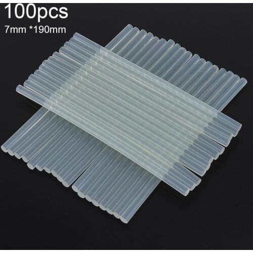 100pcs/set 7mmx190mm Transparent Hot Melt Gun Glue Sticks Gun Adhesive DIY Tools for Hot-melt Glue Gun Repair Tools Accessories