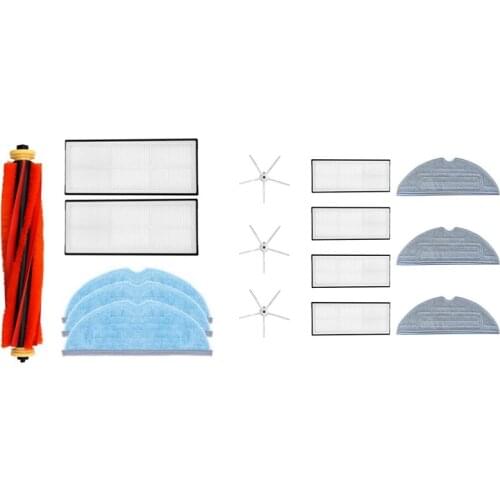 2 Set Vacuum Cleaner Part: 1 Set Detachable Brush Kit & 1 Set Wiping Cloth, Filter Side Brushes