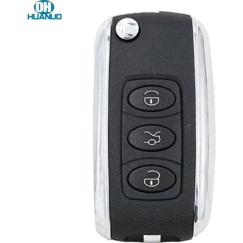 3 Button for V-W B5 Remote key shell For Bentley Style Silver Side Modified Flip Remote Key Shell