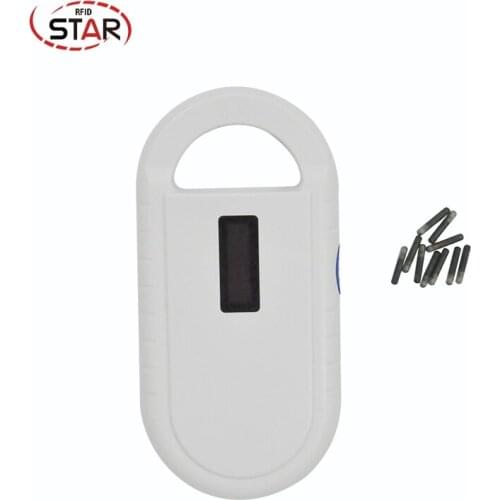 30pcs Iso11784/5 Fdx-b Glass Tag RFID Pet Microchip 2.12*12mm + 1pc Low Cost Portable 134.2khz microchip reader scanner