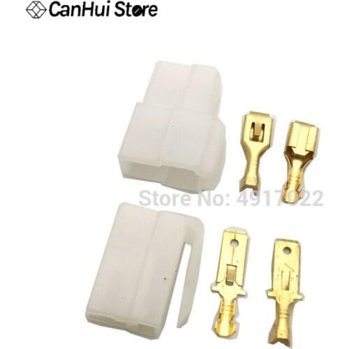 5set 2P 6.3MM Automobile Connectors Wire 0.5-2mm2 PA66 Nylon Connector Male And Female DJ7021-6.3-11/21 Flame Retardant Car Hot