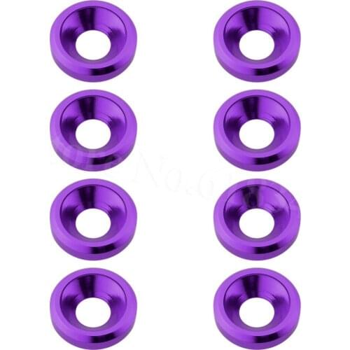 8pcs 3x8mm M3 Aluminum Washer Nut Alloy Flat Cone Cup Head Screw Gasket For HSP 1/10 RC Model Car Parts