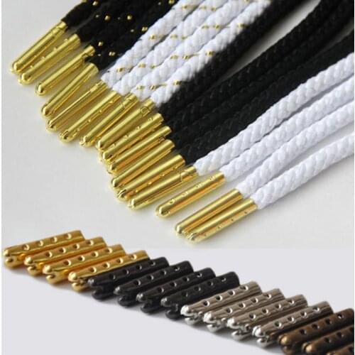 8 Pcs Metal Aglets Shoelaces Tips Head DIY Replacement Sneaker Kits Repair Shoe Accessories for Repairing Frayed Shoelace 4x23m