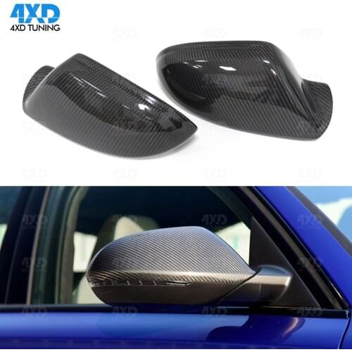 A6 C7 Carbon Fiber Mirror Cover For Audi RS6 S6 Side Rear View mirror case with& without lane assist 2012-2017 2018 2019