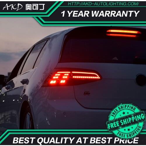 AKD tuning cars Tail lights For VW Golf 7 Golf MK7 Golf 7.5 Taillights LED DRL Running lights Fog lights angel eyes Rear parking