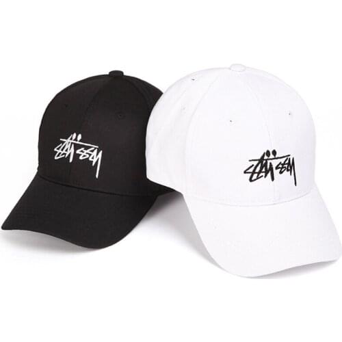 Letters Embroidered Baseball Cap Male Female Adjustable Casual Cotton Baseball Cap White Black JL