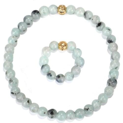 Natural Multi stone Beads Bracelet for Women Yoga Crystal Beaded Bracelets Handmade Jewelry Set