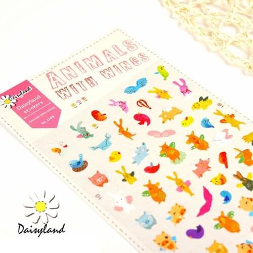 Daisyland Animals with Wings Paper Sticker Decoration DIY Ablum Diary Scrapbooking Label Sticker Cute Stationery