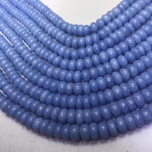 LOOSE BEADS blue angle stone/ cherry agate Roundelle 5*9mm wholesale for DIY jewelry necklace 36cm nature