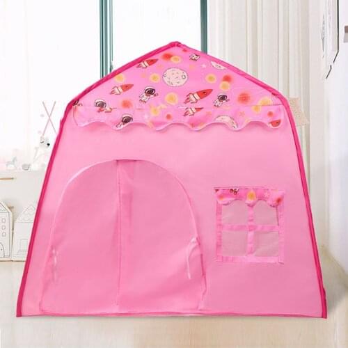 Childrens Tent Foldable Indoor And Outdoor Castle Prince Game House Pink Space Star Princess Tent Portable Baby Hhouse Kids Toy