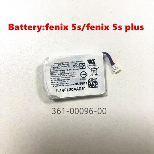 For GARMIN Fenix 5s /Fenix 5s Plus GPS Sports Watch Lithium Ion Battery 361-00096-00 150mAh Replacement Parts