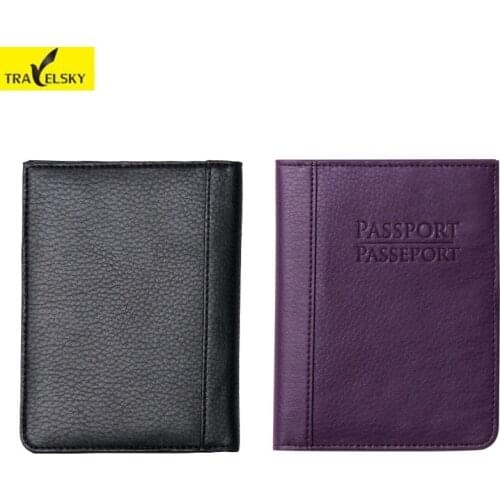 Men RFID Blocking Passport Cover PU Leather Wallets Mutifunctional Credit Card Ticket Holder Men Wallet Free Shipping
