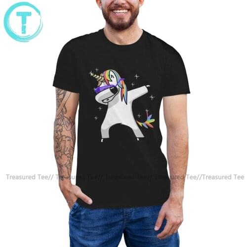 Unicorn T Shirt Dab Hip Hop Funny Magic Classic T-Shirt Printed Casual Tee Shirt Mens Cute 5x Cotton Tshirt