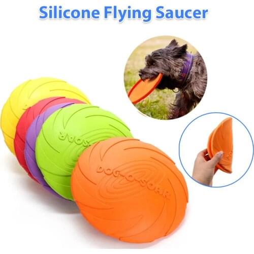 Pet Dog Flying Discs Saucer Interactive Dog Chew Toys Flying Discs Dogs Training Game Toy Funny Interactive Biting Toys Big Dogs