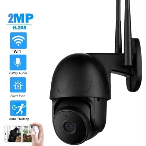 HD 1080P Wifi Outdoor 2MP Auto Tracking AI Human Recognition People Movement Detection Audio Talk H.265 CCTV Security IP Camera