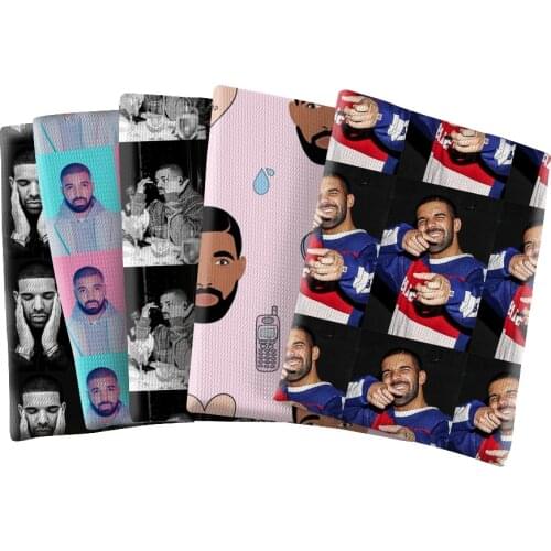 Canada Rap Signner Pattern Printed Bullet Textured Liverpool Patchwork Tissue Kids home textile 50*145cm