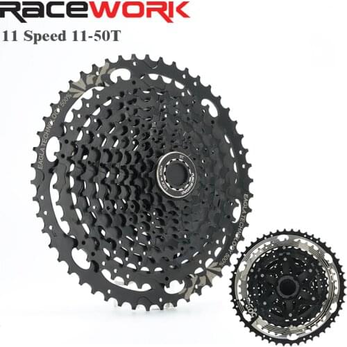 RACEWORK 11 Speed Cassette Wide Ratio 11-50T Black MTB Mountain Bike Flywheel For SHIMAN0 Hub