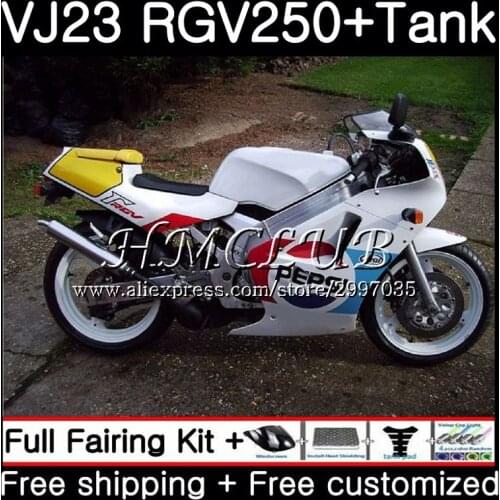 Kit+ Tank For SUZUKI VJ21 VJ22 VJ23 RGV250 97 98 Body 43HC.17 RGV 250 VJ 21 22 23 SAPC RGV-250 1997 1998 Fairing red white hot
