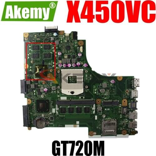 AKEMY X450VC Laptop Motherboard For ASUS X450VC X450V Original Mainboard HM76 GT720M