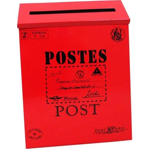 Retro Metal Mailboxes Wall Mounted Mail Box Mailbox Bucket Newspaper Letter Box Post Garden Decoration Garden Supplies