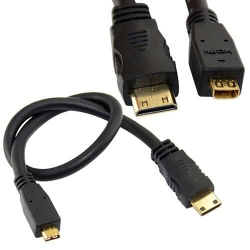 Mobile phone tablet micro hdmi female to mini mini hdmi male adapter cable HDMI male to bus