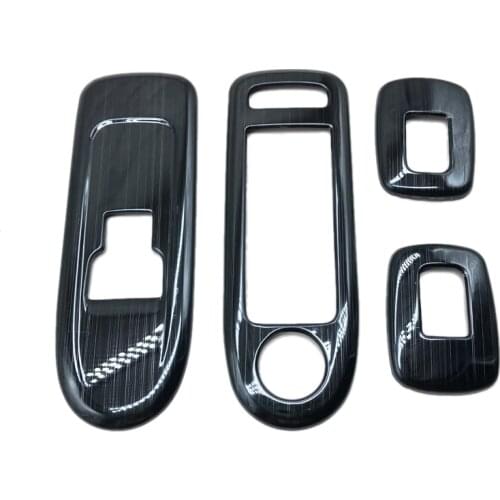 4Pcs Car Door Window Armrest Cover Switch Button Panel Trim for Citroen C5 Peugeot 508