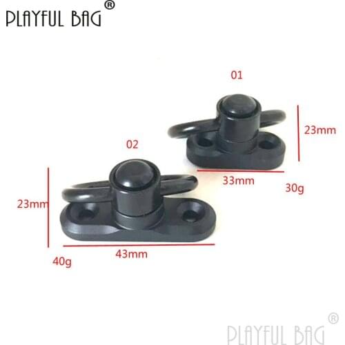 PB Playful bag QD Strap Buckle m-lok Rotatable Quick Detachable Strap Ring CS Accessory Tactical Gel ball gun Parts Toys QE19S