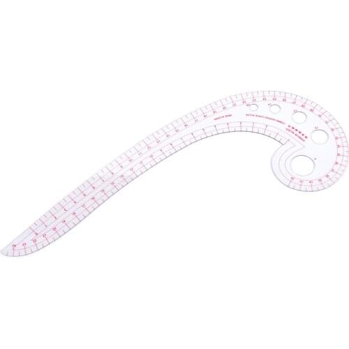 11.8" Long Comma Shaped Plastic Transparent French Curve Ruler Spline school & educational Functional Supplies