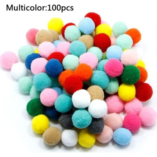 Wholesale Pompom 1 1.5 2 2.5 3 cm Fur Plush Ball Craft DIY Soft Wedding Home Decoration Garment Sewing Cloth Accessories 7C1039