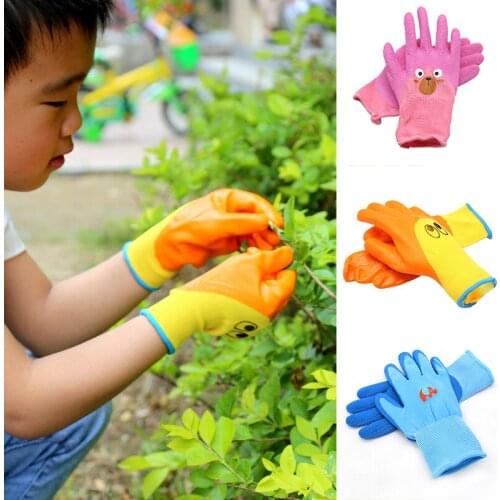 Hot Children Gardening Gloves Multipurpose Reusable Waterproof Protective Gloves for Outdoor Courtyard DIY Project Garden Gloves