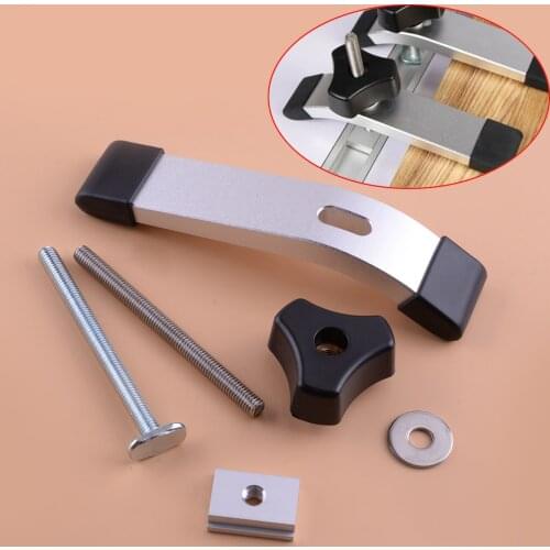 Portable Metal Quick Acting Hold Down Clamp Set Fit for M8 Handle T-Slot T-Track Woodworking Tool Fixturing Positioning