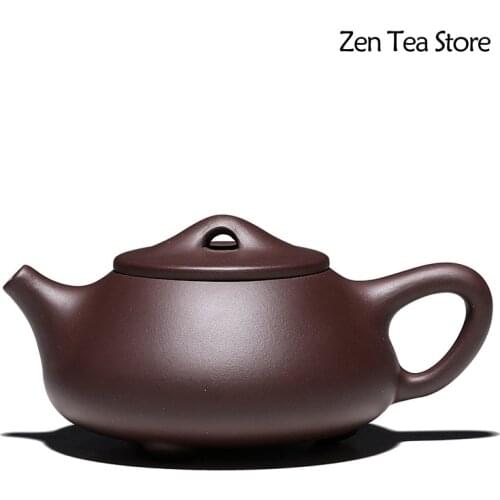 Real Yixing Purple Clay Raw Ore Purple Clay Ball Shaped Infuser Holes Effluent Stone Scoop Tea Pot Kung Fu Tea Set Zisha Pots