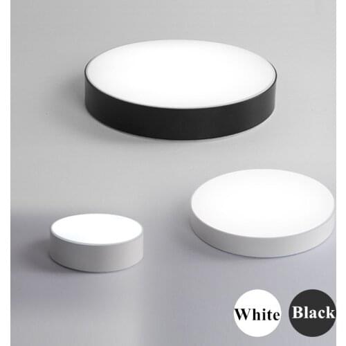 Modern Acry Alloy Round LED ceiling light Remote Control Black White Ceiling Lights Simple Decoration fixtures For living room
