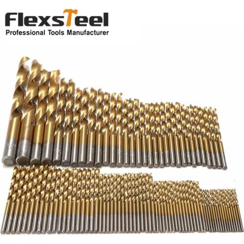 Titanium Coated Manual Twist Drill Set 2-10mm for Choice HSS High Speed Steel Drill Bit Set Tool for Metal Woodworking
