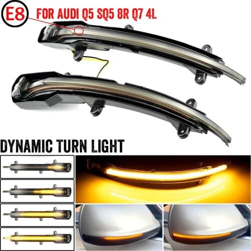 For Audi Q5 SQ5 8R 2010 2014 2015 2016 2017 Q7 4L SQ7 LED Dynamic Turn Signal Blinker Sequential Side Mirror Indicator Light