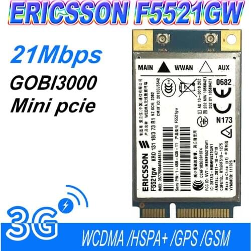 Universal Ericsson F5521GW gobi3000 gobi 3000 HSPA EDGE 21Mbps 3G Card WWAN WANL WCDMA