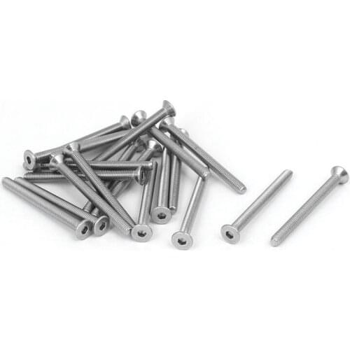New DIN7991 M3x35mm 316 Stainless Steel Flat Head Hex Socket Cap Screw Bolt 20pcs