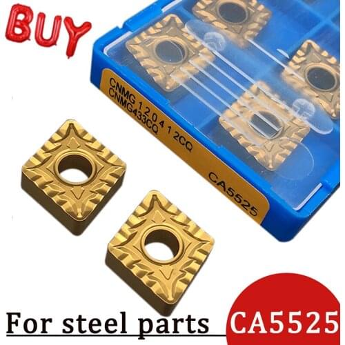 10pcs CNMG120412 CQ CA5525 Carbide Insert High Quality CNMG 120412 100% Original Blade Machining External Turning Tool For Steel