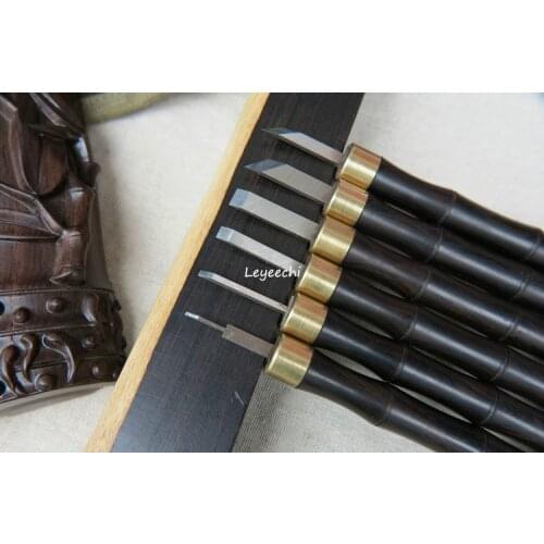 High Speed Steel Wood Carving Hand Chisel Woodworking Tool Set Ebony Handle Woodworkers Tools