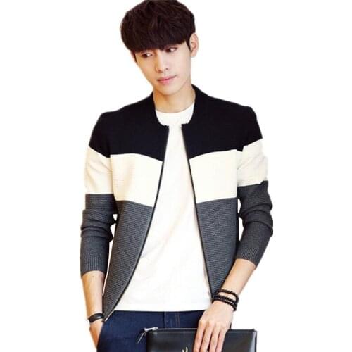 Y2297-C1097 New spring and autumn 2020 Korean version men fashion loose knitwear cardigan sweater cheap wholesale free shipping