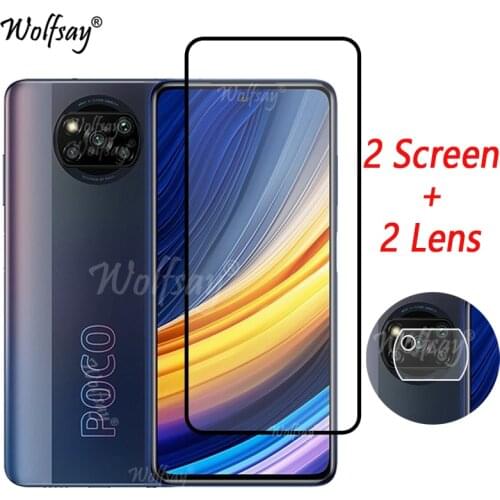 Full Cover Tempered Glass For Xiaomi Poco X3 Pro Screen Protector For Poco F3 X3 Pro Camera Glass For Xiaomi Poco X3 Pro Glass