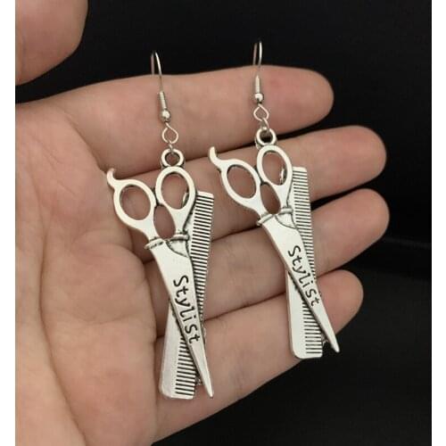 1 Pair Of Modern Earrings Handmade By New Fashion Designers, Punk-Style Scissors Earrings, WomenS Earrings
