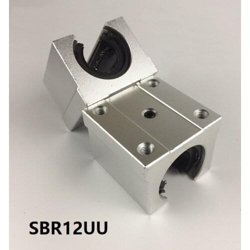 100pcs/lot SBR12UU 12MM Linear case unti Linear open type block slide unit linear guide cnc router 3d printer parts SBR12 UU